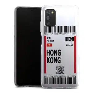 Coque Silicone Boarding pass HKG pour Samsung Galaxy A03S