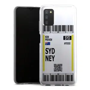 Coque Silicone Boarding pass SYD pour Samsung Galaxy A03S