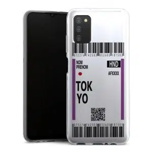 Coque Silicone Boarding pass HND pour Samsung Galaxy A03S