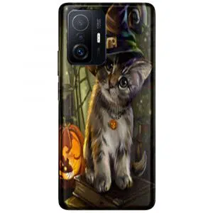 Coque téléphone Xiaomi 11T 5G / Pro Motif Halloween Cat