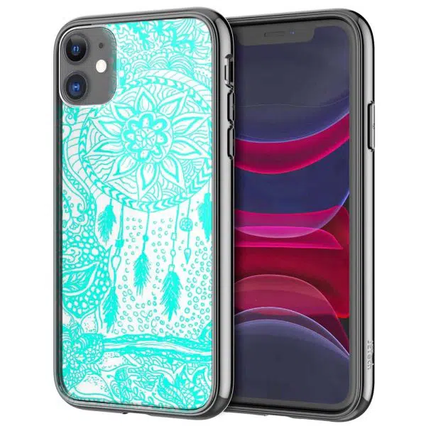 Coque Doodles floraux de dreamcatcher turquoise Hipster