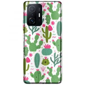 Coque Xiaomi 11T 5G / Pro minmalist pattern with cactus plants