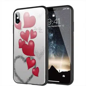 Coque Love You Mon Coeur pour iPhone X en verre trempé
