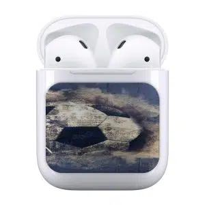 Coque Air Pods abstract blue grunge soccer