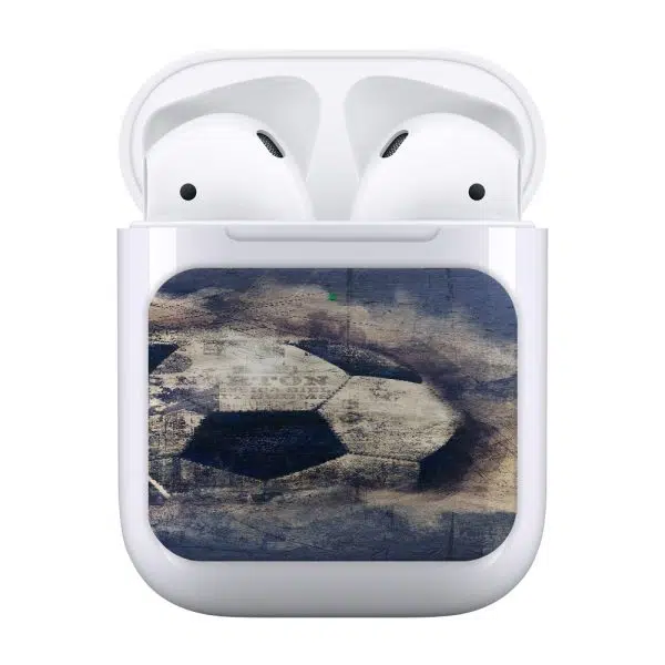Coque Air Pods abstract blue grunge soccer