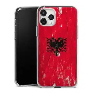 Coque iPhone 11 Pro Max drapeau Albanais Vintage