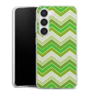 Coque Samsung S23 Chevrons Verts , Collection Abstrait
