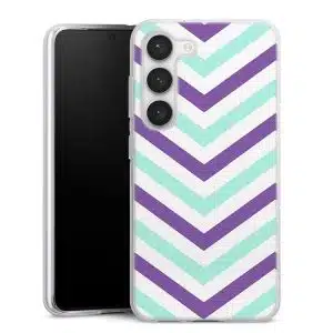 Coque Samsung S23 Chevrons Violet , Collection Abstrait