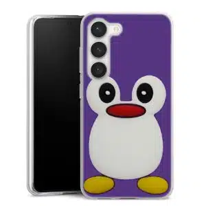 Coque Samsung S23 Pingouin Violet, Collection Animaux