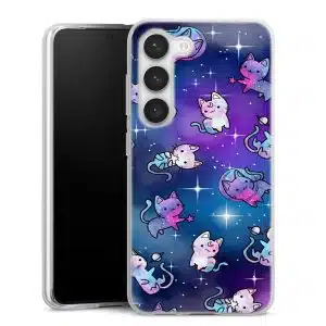 Coque Samsung S23 Space Kitties , Collection Abstrait Chat