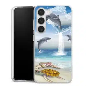 Coque Samsung S23 The Heart of Dolphins, Collection Animaux