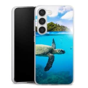 Coque Samsung S23 Tropical Paradise, Collection Animaux Tortue