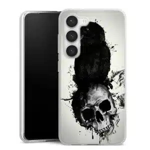 Coque Samsung S23 Raven and Skull, Collection Animaux Corbeau
