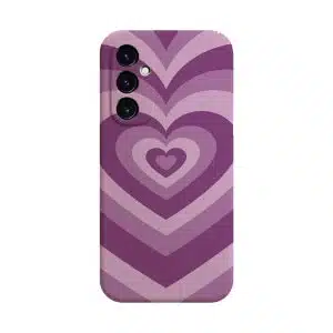 Coque Samsung a05s pour les Filles coeur violet en spirale