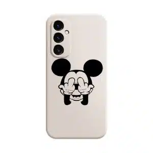 Coque Samsung a05s Silicone Funny Mickey Mouse doigt d'honneur