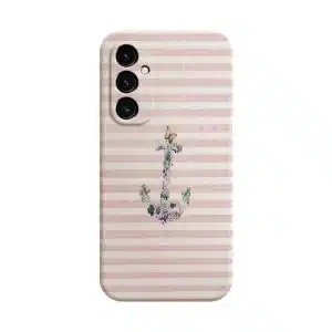 Coque Samsung a05s pour les Filles ancre de marin rose à fleurs