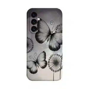 Coque Samsung a05s pour les Filles butterflies noir