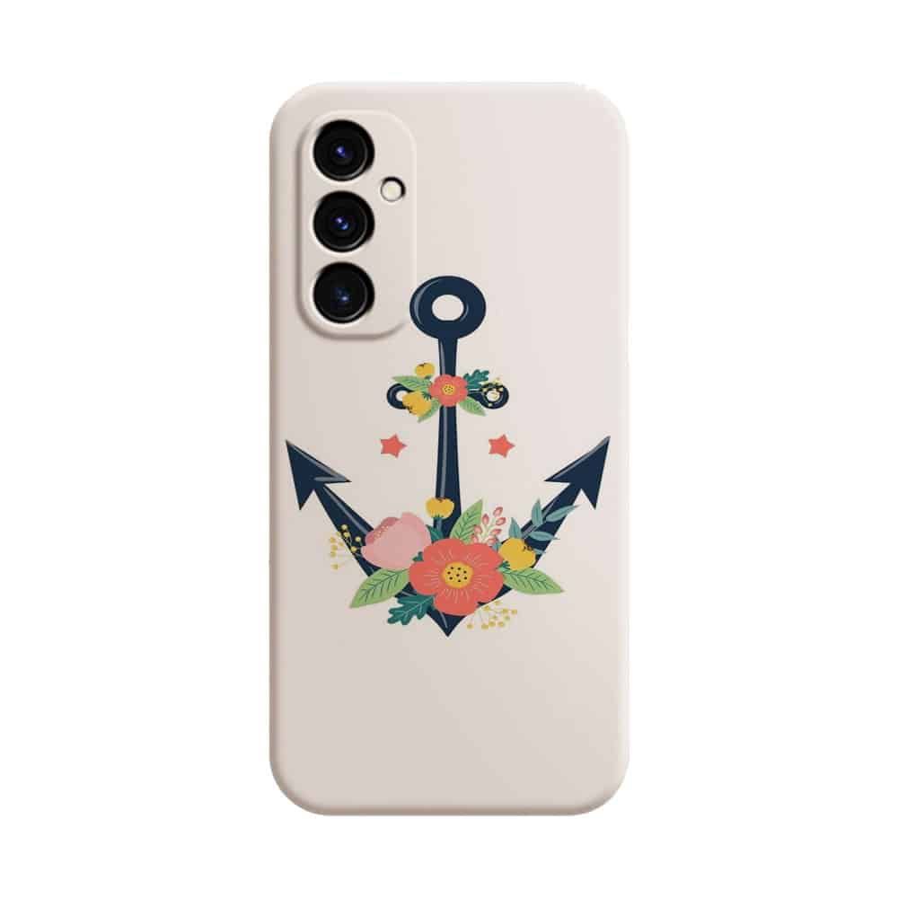 Coque Samsung Galaxy A05S ancre florale nautique fleurs mignonnes ...