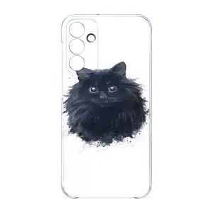 coque telephone design animal Chat Noir pour Samsung A15