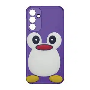 coque telephone design animal pour Samsung A15 pingouin violet
