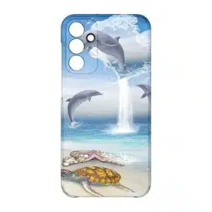 coque telephone design animal pour Samsung A15 Dolphins