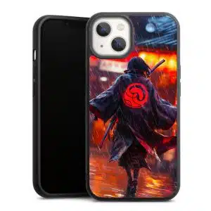 Coque téléphone iPhone, Samsung, Oppo, Xiaomi Itachi Uchiha sous la pluie